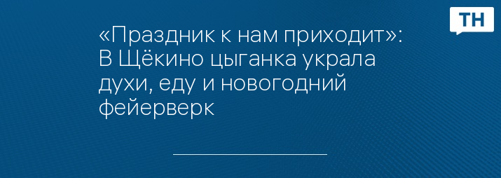 «Праздник к нам приходит»: В Щёкино цыганка украла духи, еду и новогодний фейерверк