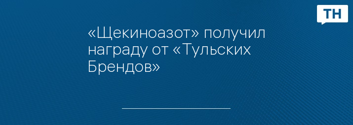 «Щекиноазот» получил награду от «Тульских Брендов»
