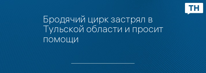 Бродячий цирк застрял в Тульской области и просит помощи