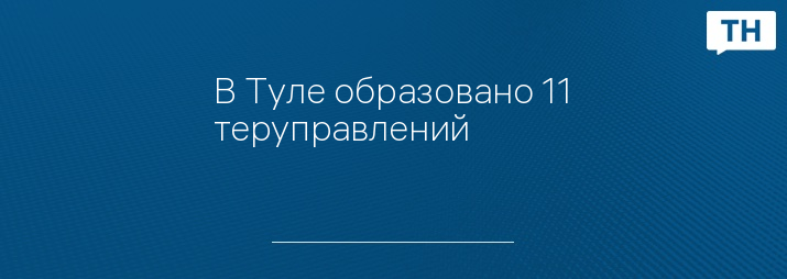 В Туле образовано 11 теруправлений