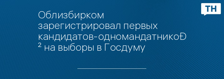 Облизбирком зарегистрировал первых кандидатов-одномандатников на выборы в Госдуму