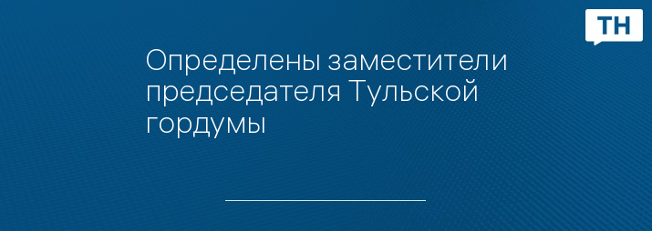 Определены заместители председателя Тульской гордумы