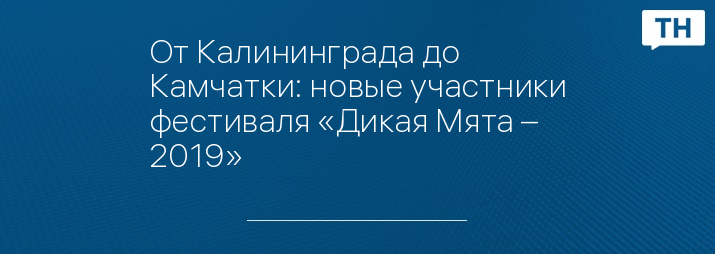 От Калининграда до Камчатки: новые участники фестиваля «Дикая Мята – 2019»