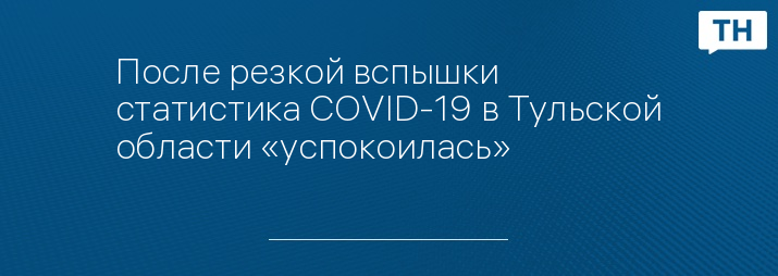 После резкой вспышки статистика COVID-19 в Тульской области «успокоилась»