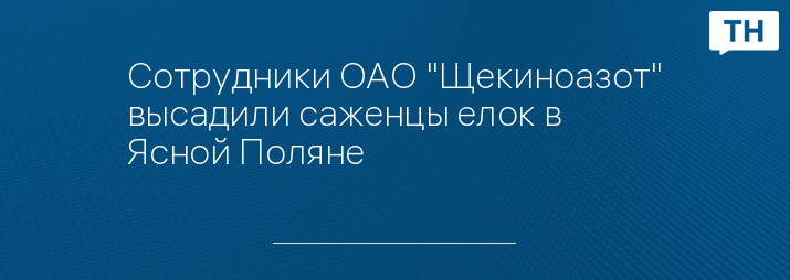 Сотрудники ОАО "Щекиноазот" высадили саженцы елок в Ясной Поляне