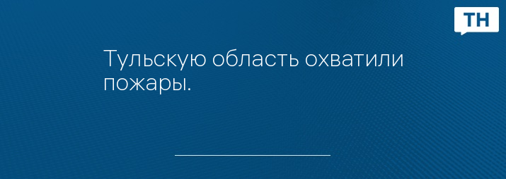 Тульскую область охватили пожары.