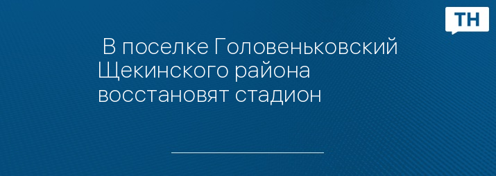  В поселке Головеньковский Щекинского района восстановят стадион