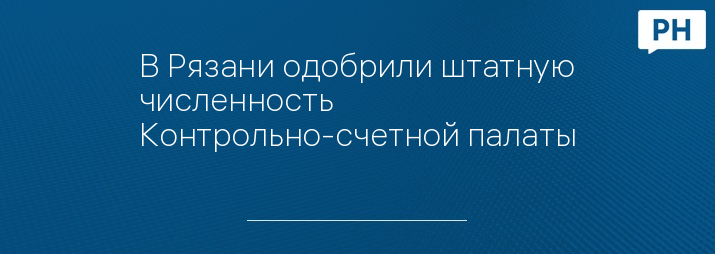 В Рязани одобрили штатную численность Контрольно-счетной палаты