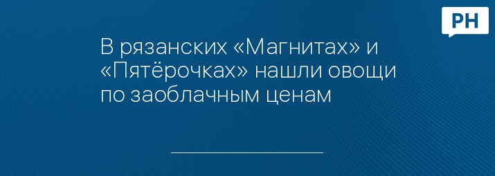 В рязанских «Магнитах» и «Пятёрочках» нашли овощи по заоблачным ценам