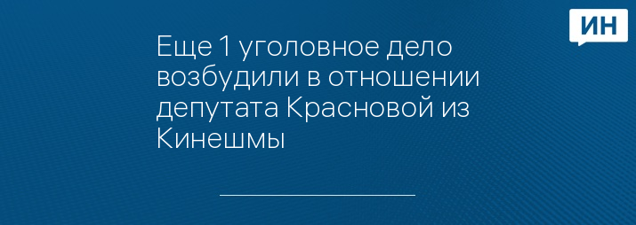 Еще 1 уголовное дело возбудили в отношении депутата Красновой из Кинешмы