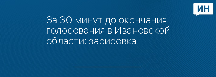 За 30 минут до окончания голосования в Ивановской области: зарисовка