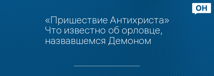 «Пришествие Антихриста» Что известно об орловце, назвавшемся Демоном