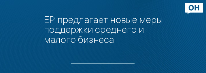 ЕР предлагает новые меры поддержки среднего и малого бизнеса