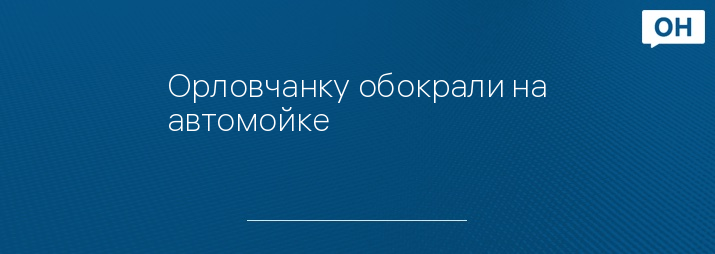 Орловчанку обокрали на автомойке 