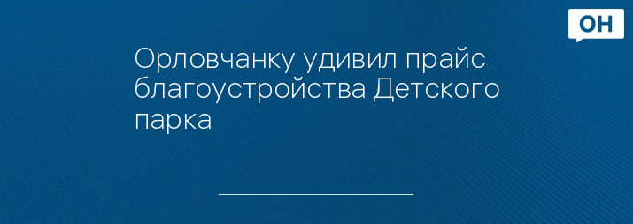 Орловчанку удивил прайс благоустройства Детского парка