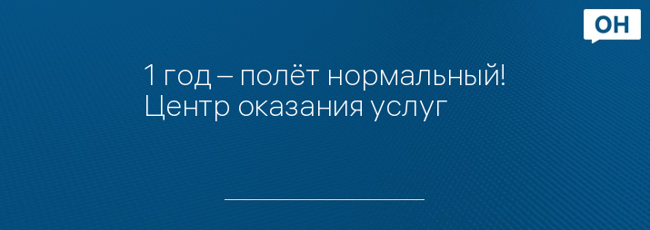 1 год – полёт нормальный! Центр оказания услуг 