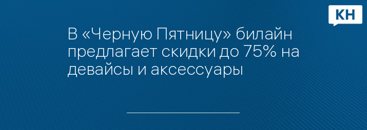 В «Черную Пятницу» билайн предлагает скидки до 75% на девайсы и аксессуары