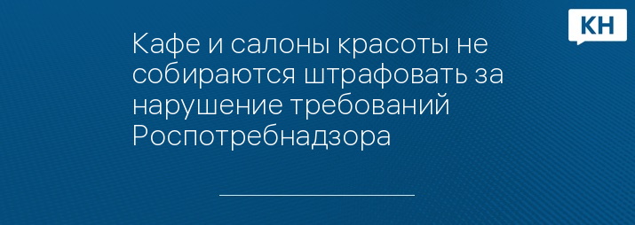 Кафе и салоны красоты не собираются штрафовать за нарушение требований Роспотребнадзора