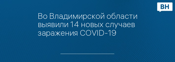 Во Владимирской области выявили 14 новых случаев заражения COVID-19