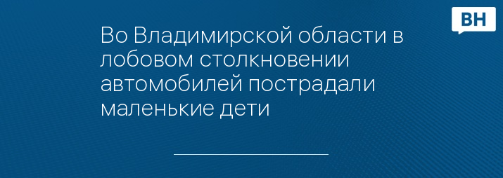 Во Владимирской области в лобовом столкновении автомобилей пострадали маленькие дети