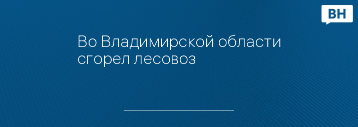 Во Владимирской области сгорел лесовоз  