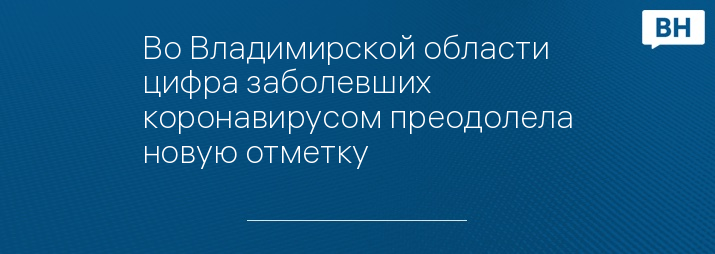 Во Владимирской области цифра заболевших коронавирусом преодолела новую отметку