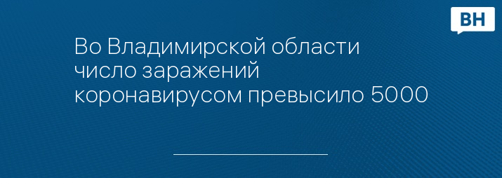 Во Владимирской области число заражений коронавирусом превысило 5000