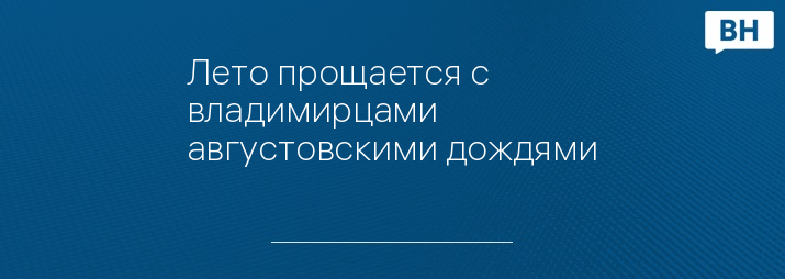 Лето прощается с владимирцами августовскими дождями