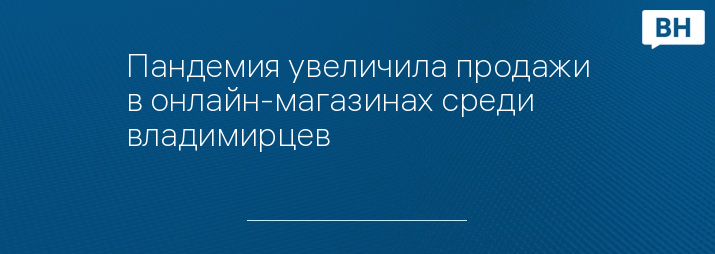 Пандемия увеличила продажи в онлайн-магазинах среди владимирцев