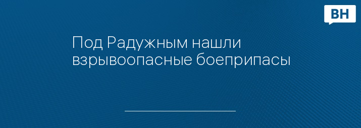 Под Радужным нашли взрывоопасные боеприпасы