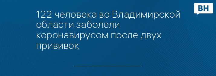 122 человека во Владимирской области заболели коронавирусом после двух прививок