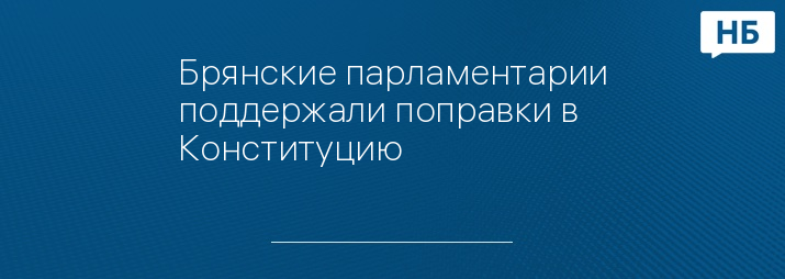 Брянские парламентарии поддержали поправки в Конституцию