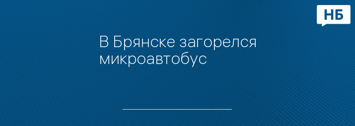 В Брянске загорелся микроавтобус