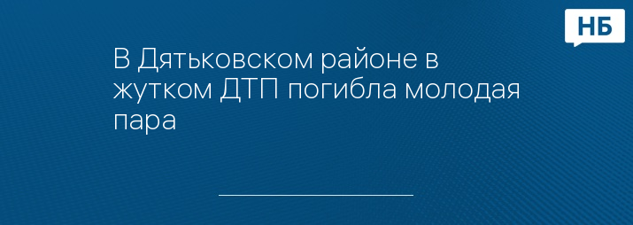 В Дятьковском районе в жутком ДТП погибла молодая пара