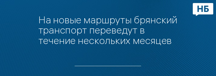 На новые маршруты брянский транспорт переведут в течение нескольких месяцев