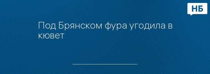 Под Брянском фура угодила в кювет