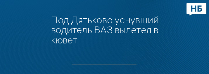 Под Дятьково уснувший водитель ВАЗ вылетел в кювет