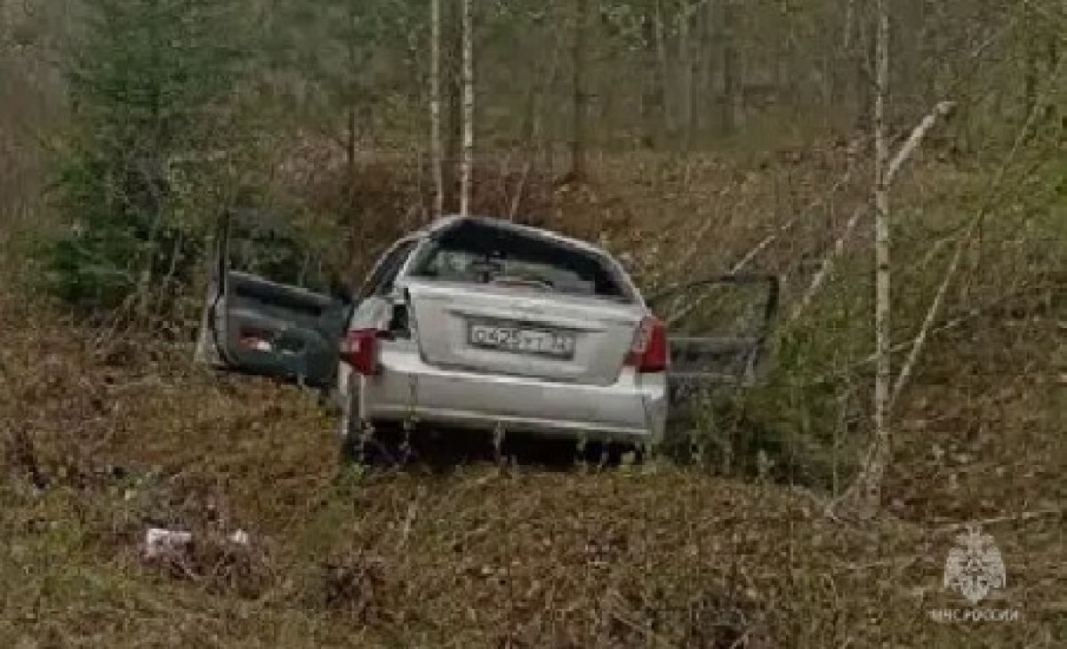 В ДТП под Брянском спасателям пришлось вытаскивать пострадавшего из покореженного авто