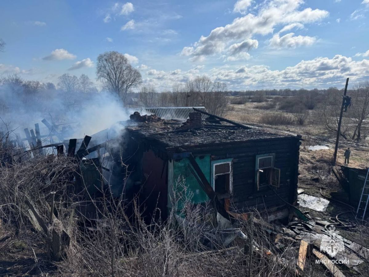 На пожаре под Брянском погиб 45-летний мужчина