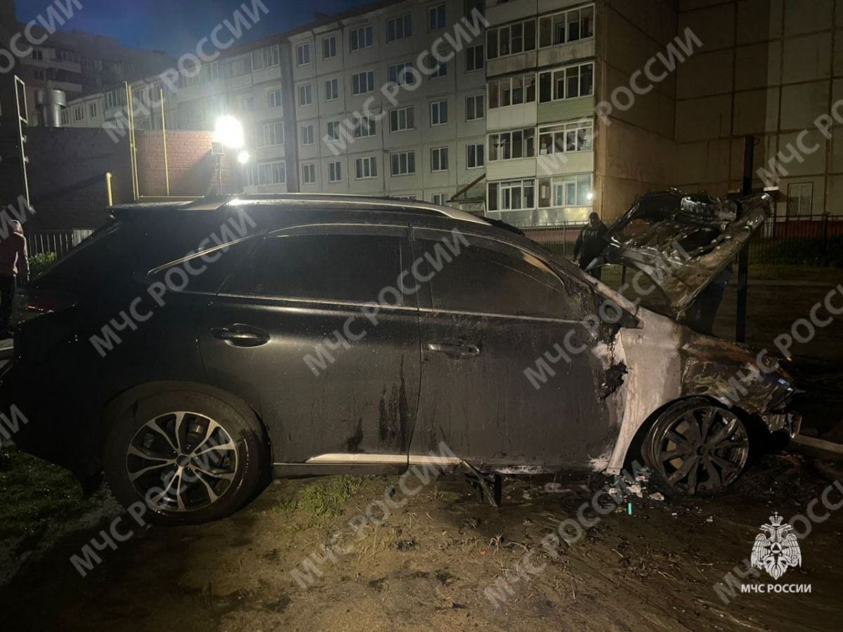 В Брянске ночью сгорела иномарка
