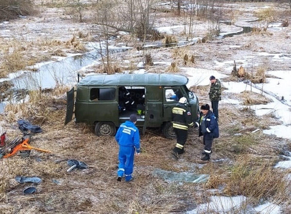 В Калужской области несколько человек пострадали в вылетевшей в кювет «буханке»