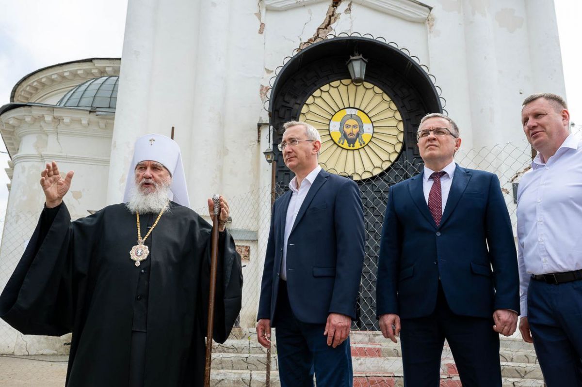 Началась реставрация старинного храма Преображения Господня в Калуге