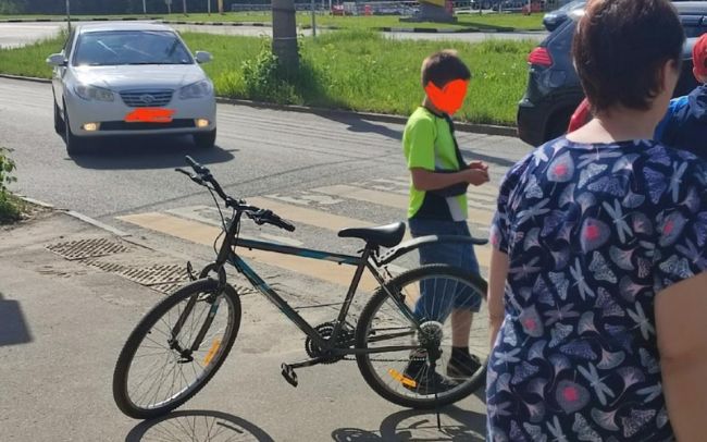 В Рязани на пешеходном переходе сбили ребенка на велосипеде