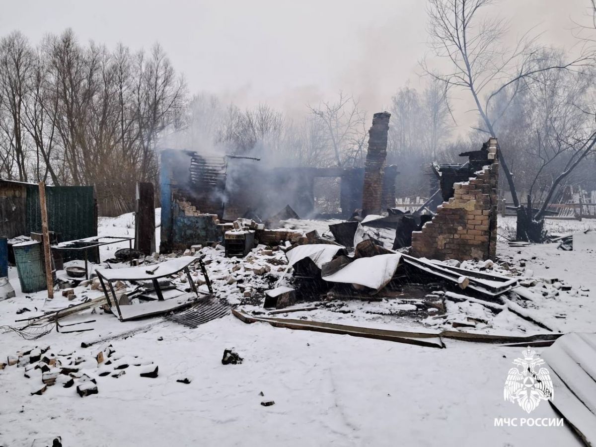 В Рязанской области сгорел жилой дом