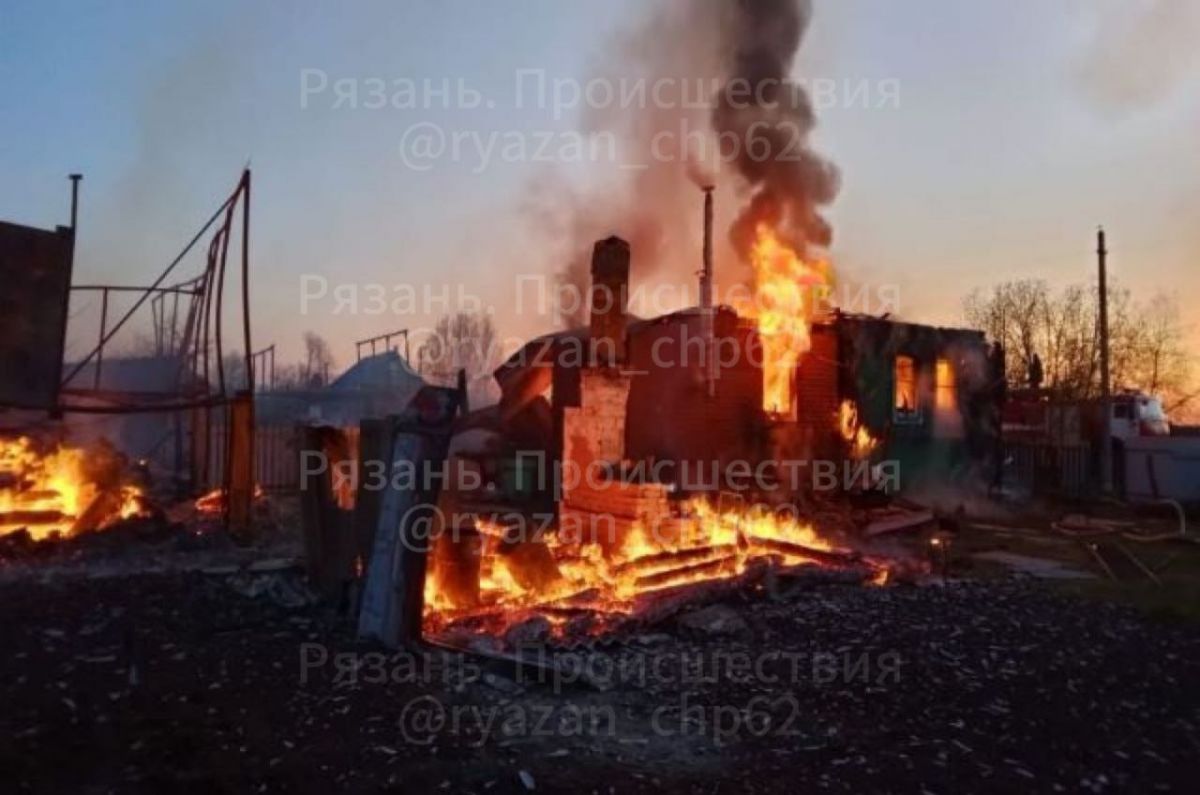 В Рязанской области сгорело кафе