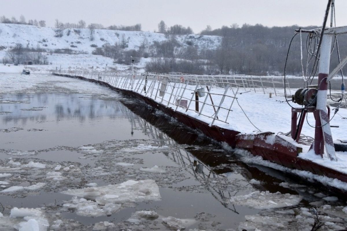 В Спасском районе Рязанской области закрыли движение по понтонному мосту