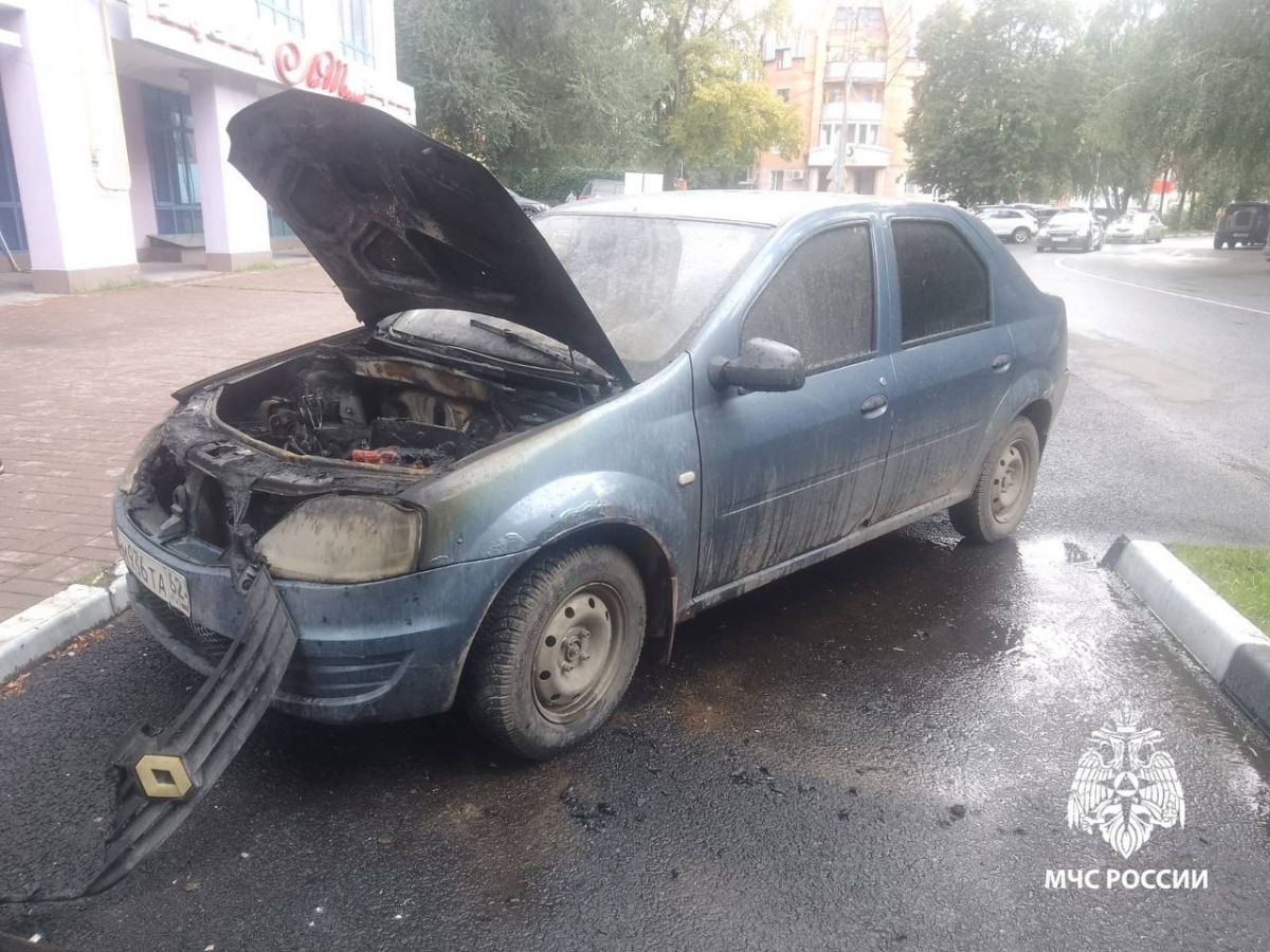 На улице Чкалова в Рязани горел автомобиль