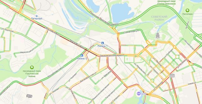 Рязань встала в 10-бальные пробки уже к 16 часам