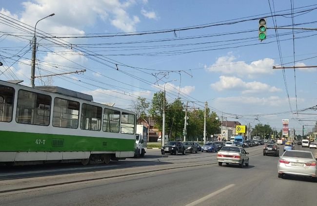 На ул. Пролетарской в Туле изменена схема движения трамваев