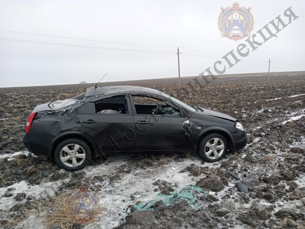 В Чернском районе авто улетело в кювет и перевернулось: трое пострадали